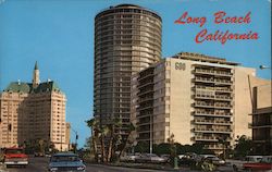 Looking East Along Ocean Boulevard Long Beach, CA Postcard Postcard Postcard