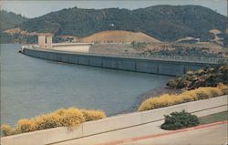 Shasta Dam Across Sacramento River Postcard