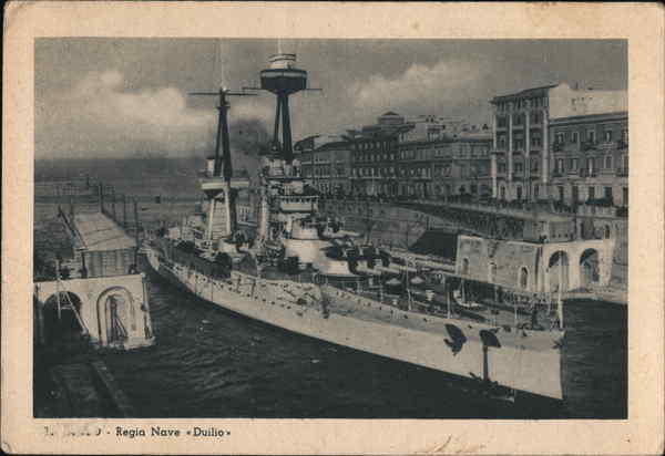 Italian battleship Caio Duilio in port Italy