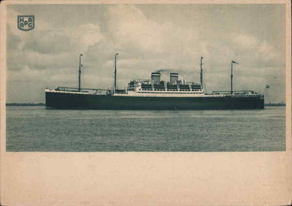 A steamer of the Hamburg America Line (HAPAG) Germany