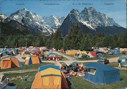 Zugspitze campsite in Garmisch, Germany Postcard