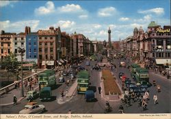Nelson's Pillar, O'Connell Street, and Bridge Postcard