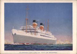 Ellerman's City Line S.S. "City of Benares" Postcard