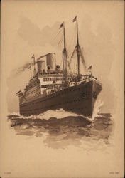 Hamburg-Amerika Lini D. "Cleveland" Postcard