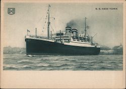 S.S. New York Postcard