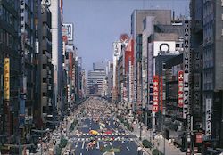 GINZA STREET ON SUNDAY Postcard