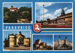 Landmarks in Pardubice Czech Republic Eastern Europe Postcard Postcard Postcard