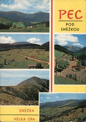 The mountain resort of Pec pod Sněžkou Postcard