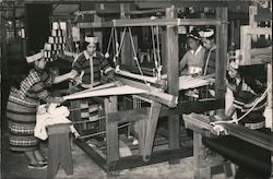 Weavers Weaving a cloth in a handloom Postcard