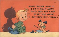 When I decide to do it... Girl on Chamber Pot Postcard