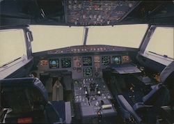 Airbus A320 cockpit, Lufthansa Airlines Postcard