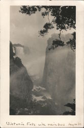 Victoria Falls with Rainbow Postcard