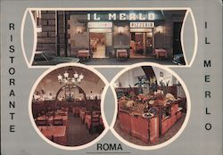 RISTORANTE IL MERLO ROMA Rome, Italy Postcard Postcard Postcard