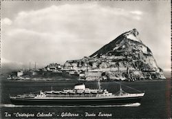 SS Cristoforo Colombo, Gibilterra - Punta Europa Italy Postcard Postcard Postcard