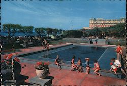 Kids pool by the Grande Plage in Biarritz, France Postcard Postcard Postcard