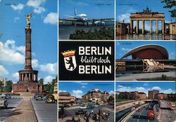Six sights from Berlin Postcard