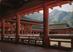 The corridor of Itsukushima Shrine Postcard
