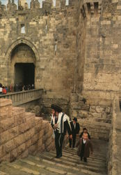 JERUSALEM, OLD CITY VIEW TO DAMASCUS GATE Israel Middle East Postcard Postcard Postcard