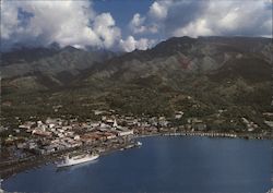 Port of Papeete, Tahiti Postcard