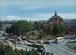 View of the Town, with the National Theatre Oslo, Norway Postcard Postcard Postcard