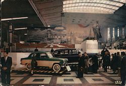 Cars in the Pavilion of U.S.S.R.- Brussels International Exposition Postcard