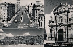 Dr. Abbott Three sights from Fortaleza Lima, Cuzco and Arequipa Postcard