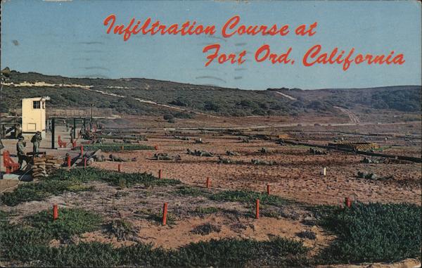 Infiltration Course Fort Ord CA Postcard