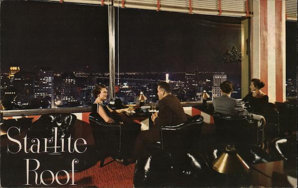 Night View of San Francisco from the Starlite Roof - Sir Francis Drake Hotel California