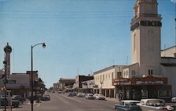 West Seventeenth Street, downtown business district Postcard