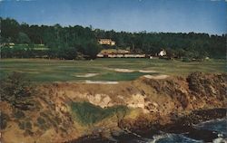 Golf Green by the Sea Postcard