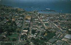 Aerial of Downtown Monterey and Monterey Bay in the background Postcard