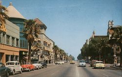 Looking North on Main Street at Seventh Riverside, CA Max Mahan Postcard Postcard Postcard