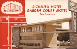 Richelieu Hotel Garden Court Motel Postcard