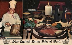 Lee Hotels of California. Olde English Prime Ribs of Beef. Postcard