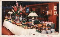 Rickey's Famous 57-Variety Smorgasbord Palo Alto, CA Postcard Postcard Postcard