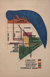 Day tour information and map Postcard