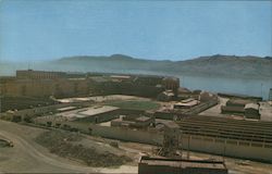 Recreation field, industrial area and back view of San Quentin Prision Postcard