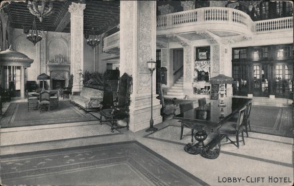 Lobby - Clift Hotel, Corner of Taylor and Geary San Francisco California