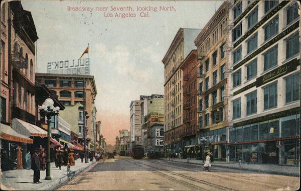 Broadway Near Seventh, Looking North Los Angeles California