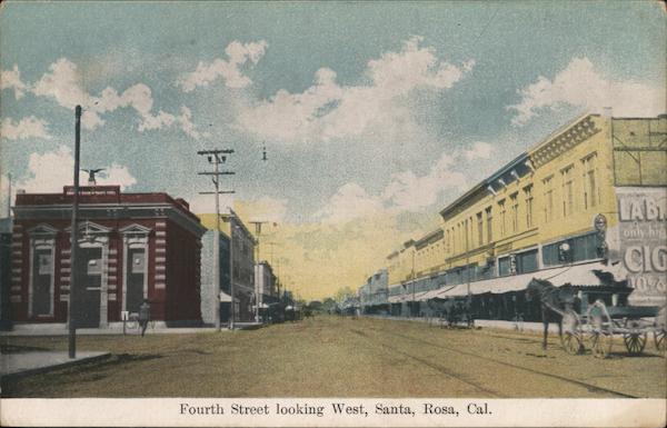 Fourth Street Looking West Santa Rosa California
