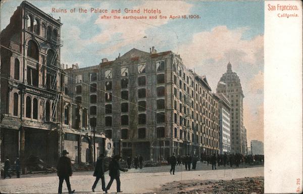 Ruins of the Palace and Grand Hotels After the Earthquake and Fire April 18, 1906 San Francisco California