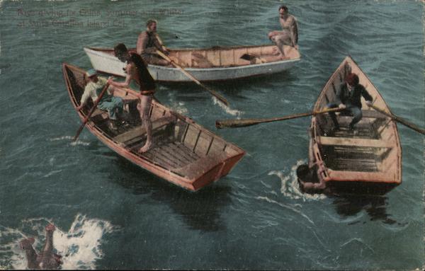 Boys Diving For Coins, Summer and Winter Santa Catalina Island California