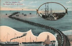 Port Los Angeles, longest wharf in the world Postcard