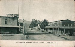 Calistoga Street, Lake Co. Cal. Postcard
