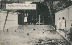 A Happy Reminder of the "Old Swimming Hole" at Aetna Springs Postcard