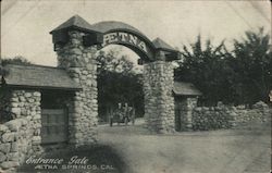 Entrance Gate Aetna Springs, CA Postcard Postcard Postcard