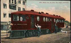 Motor Car, La Jolla Postcard