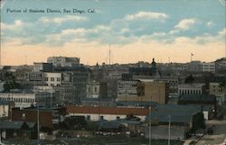 Portion of Business District Postcard