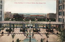 Palm Garden, U.S. Grant Hotel Postcard