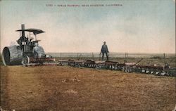 Steam Plowing Near Stockton Postcard
